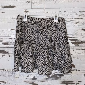 Cheetah Print Ruffle Skirt
